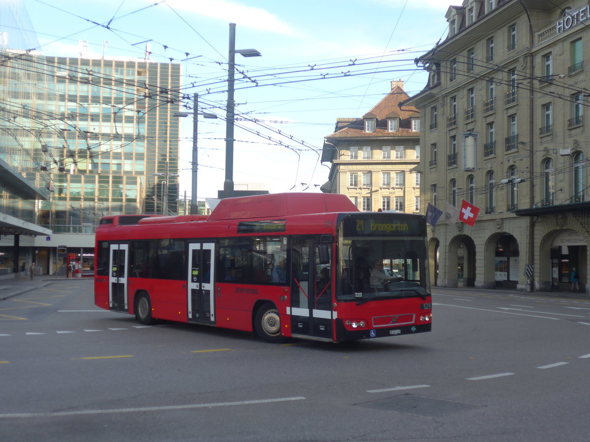 (210'084) - Bernmobil, Bern - Nr. 129/BE 624'129 - Volvo am 12. Oktober 2019 beim Bahnhof Bern