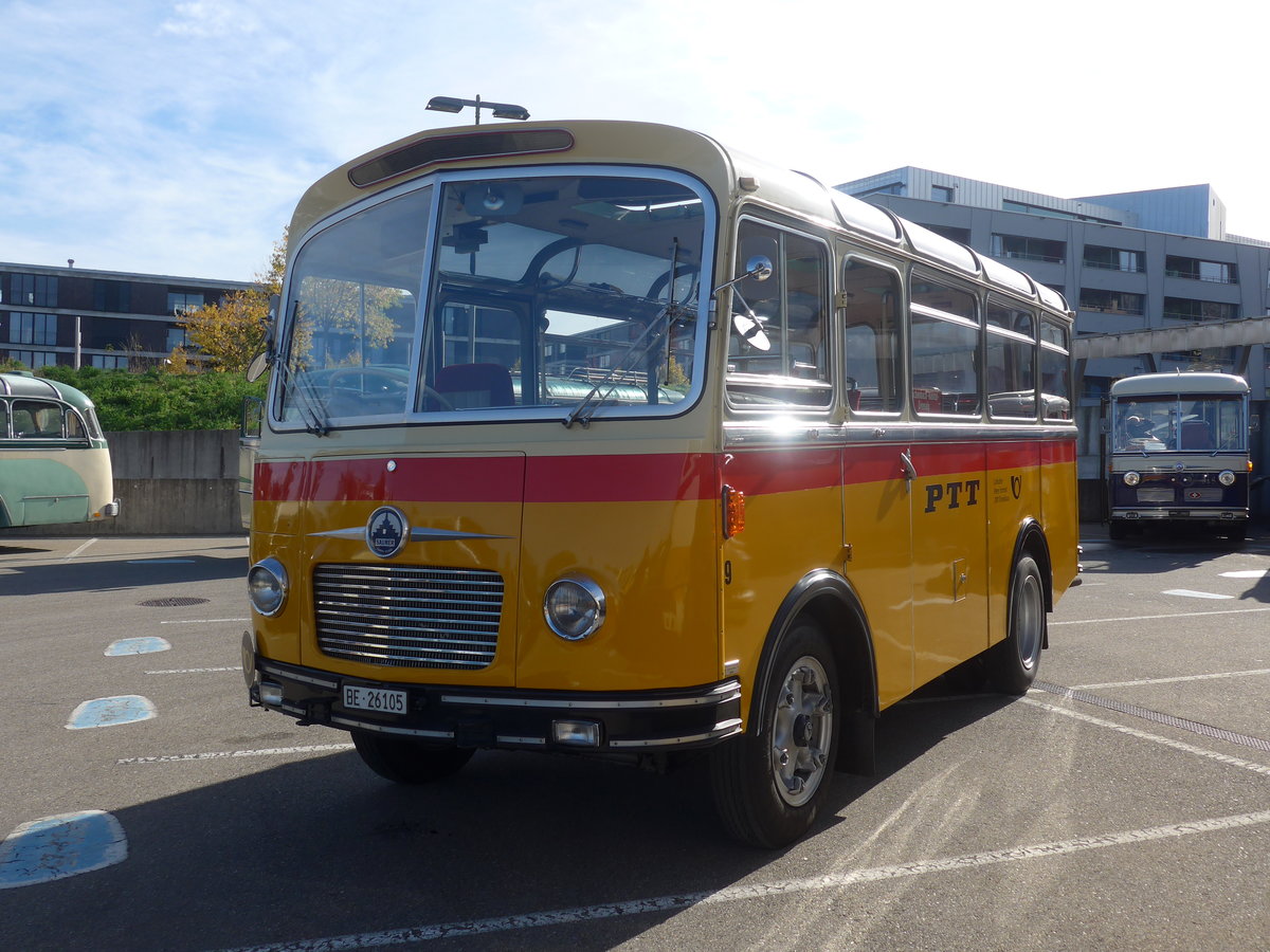 (210'141) - Schmid, Thrishaus - Nr. 9/BE 26'105 - Saurer/R&J (ex Geiger, Adelboden Nr. 9) am 12. Oktober 2019 in Bern, Westside