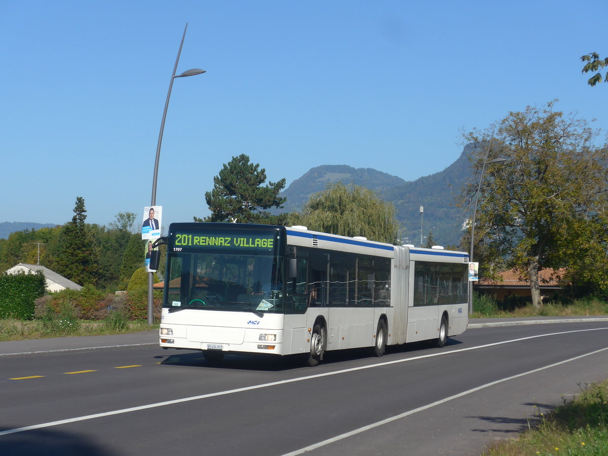 (210'315) - VMCV Clarens - Nr. 903/VD 454'353 - MAN (ex transN, La Chaux-de-Fonds Nr. 242; ex TN Neuchtel Nr. 242) am 14. Oktober 2019 in Rennaz, Hpital