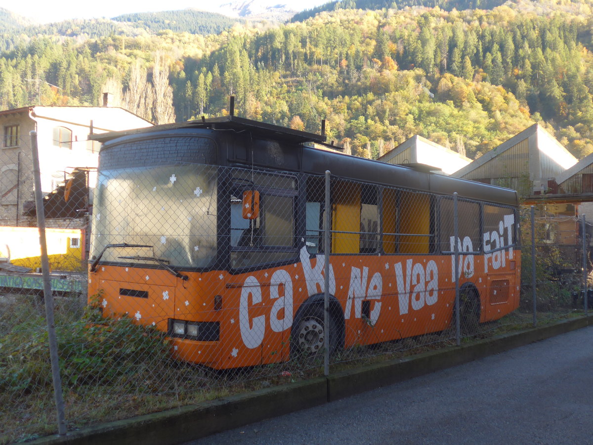 (210'515) - Carnevaa da Fait, Faido - MAN/Lauber (ex AutoPostale Ticino; ex Tschannen, Zofingen Nr. 14) am 26. Oktober 2019 in Faido, Garage Barenco