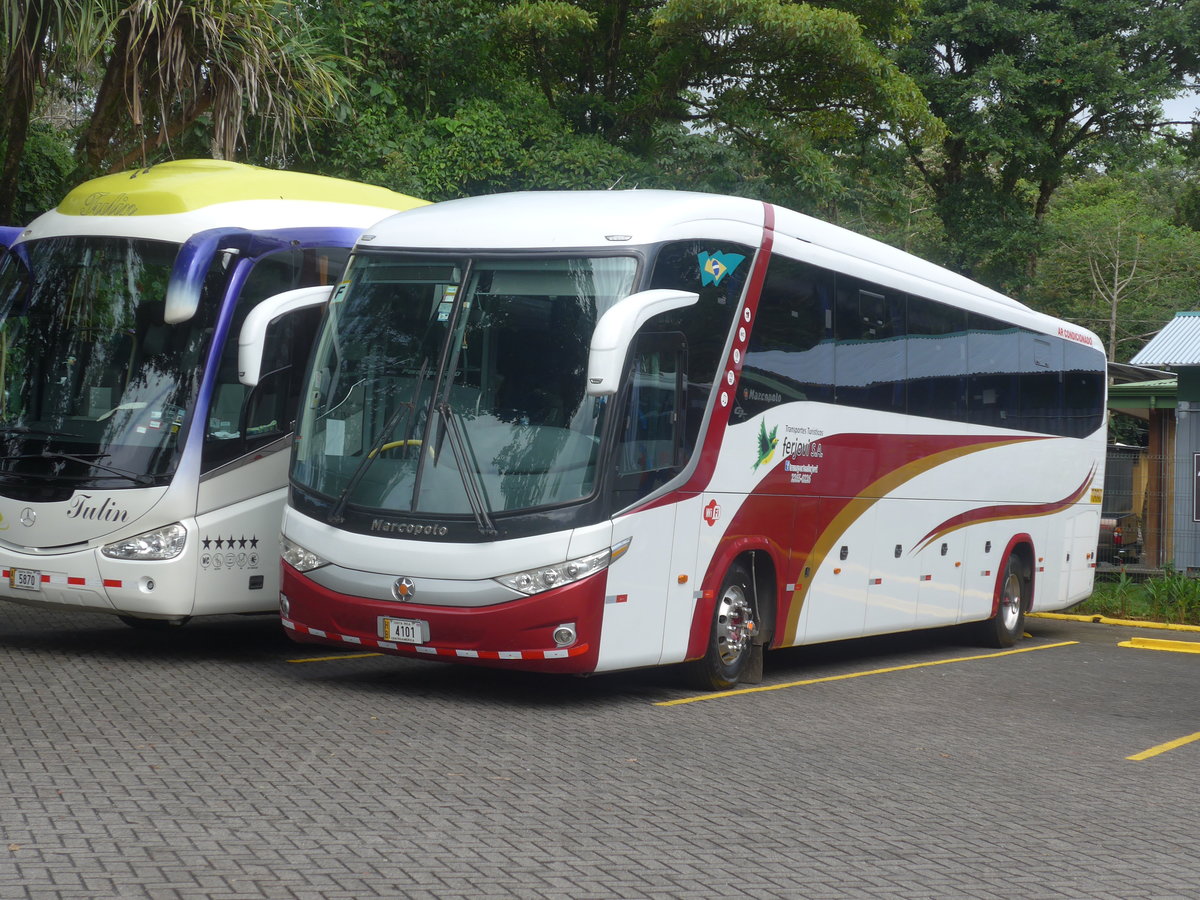 (211'156) - Ferjovi, San Lorenzo - 4101 - Marcopolo am 14. November 2019 in La Fortuna, Mistico