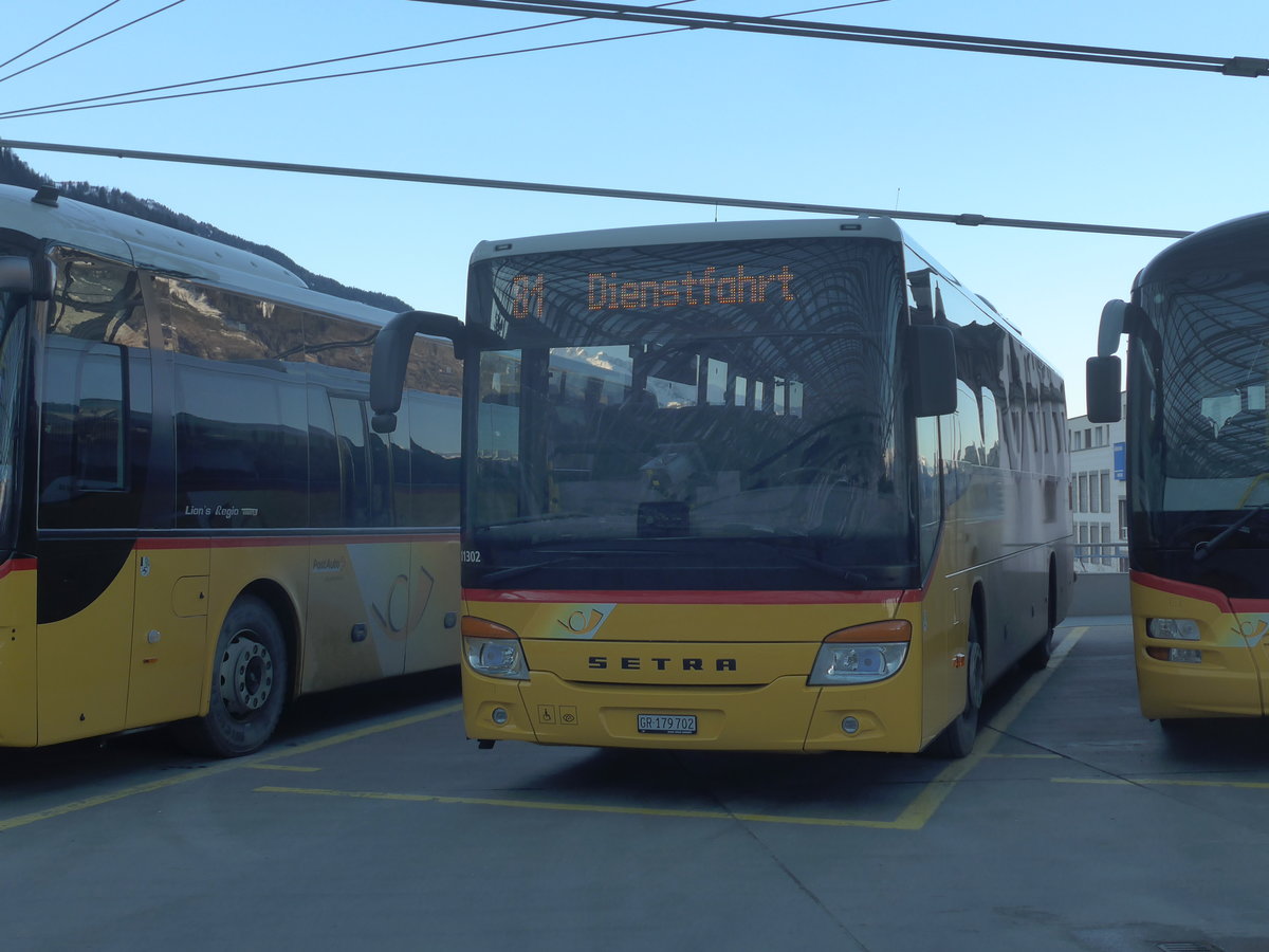 (213'232) - PostAuto Graubnden - GR 179'702 - Setra am 1. Januar 2020 in Chur, Postautostation