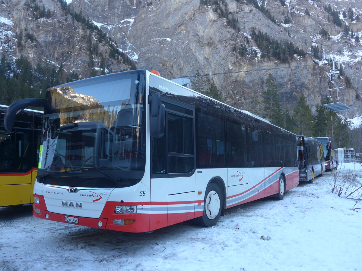 (213'613) - ASm Langenthal - Nr. 58/BE 571'458 - MAN am 11. Januar 2020 in Adelboden, Unter dem Birg