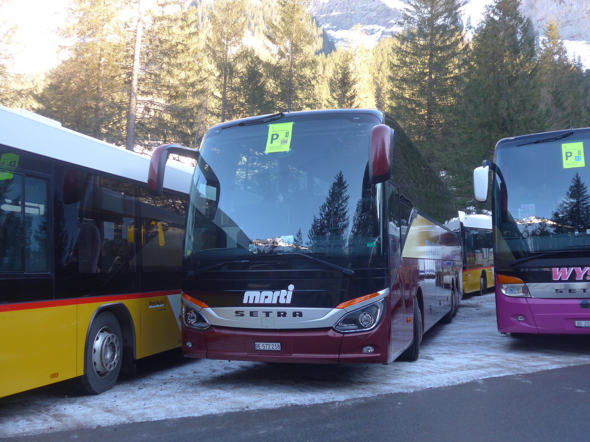 (213'626) - Marti, Kallnach - Nr. 18/BE 572'218 - Setra am 11. Januar 2020 in Adelboden, Unter dem Birg