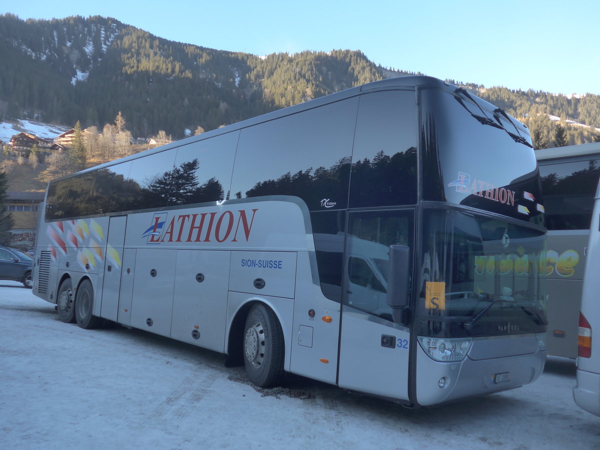 (213'734) - Lathion, Sion - Nr. 32/VS 12'892 - Van Hool am 11. Januar 2020 in Adelboden, ASB