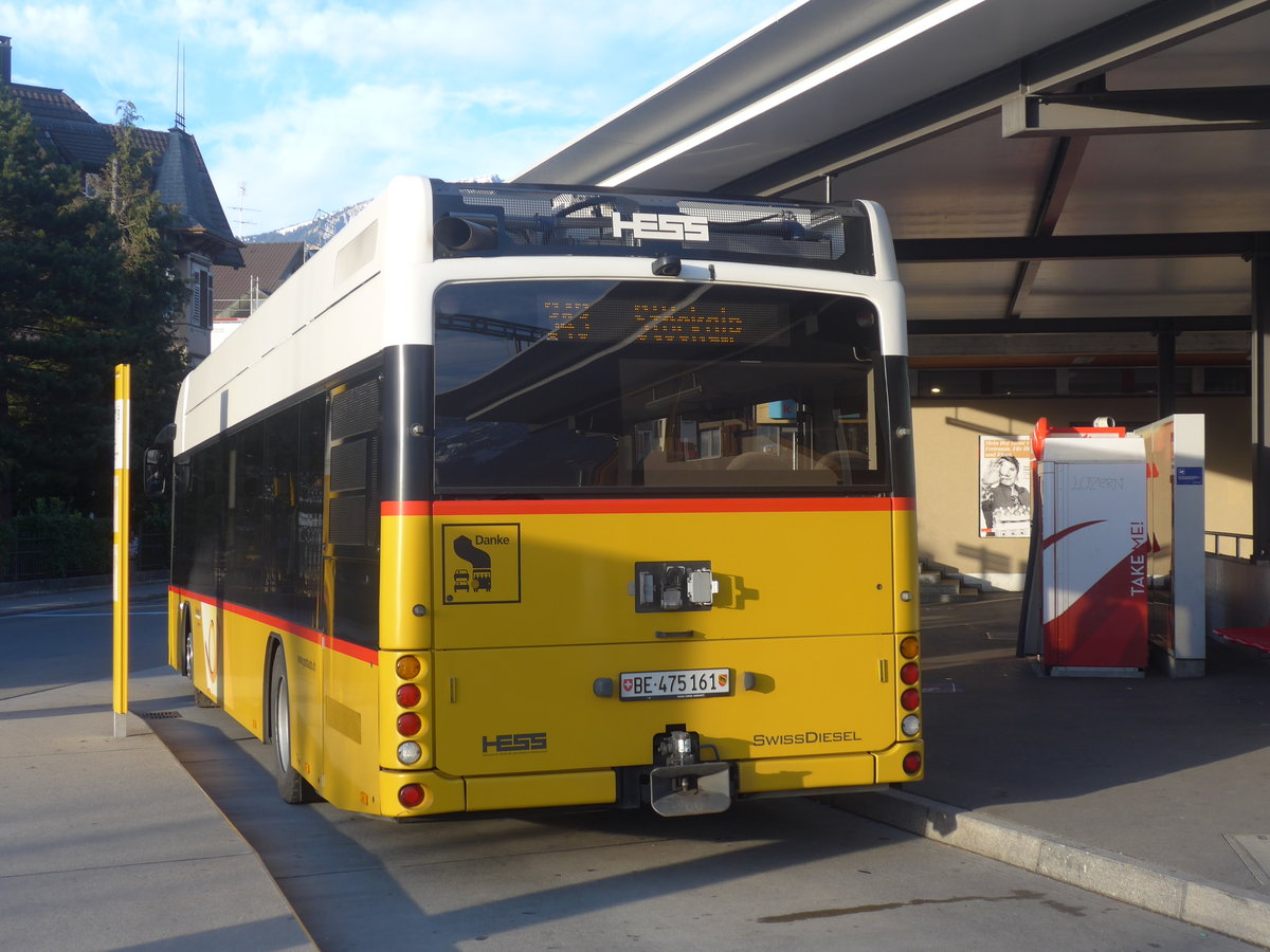 (213'798) - PostAuto Bern - BE 475'161 - Hess am 12. Januar 2020 beim Bahnhof Sarnen