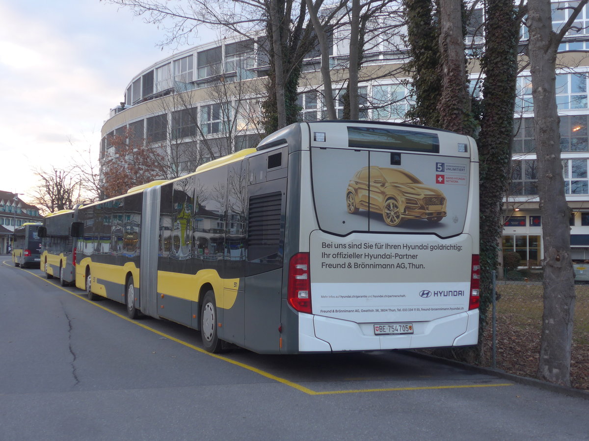 (213'953) - STI Thun - Nr. 705/BE 754'705 - Mercedes am 19. Januar 2020 bei der Schifflndte Thun