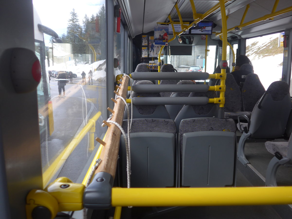 (214'028) - PostAuto Ostschweiz - SG 445'304 - Mercedes am 1. Februar 2020 in Schwgalp, Sntis-Schwebebahn (Innenaufnahme)