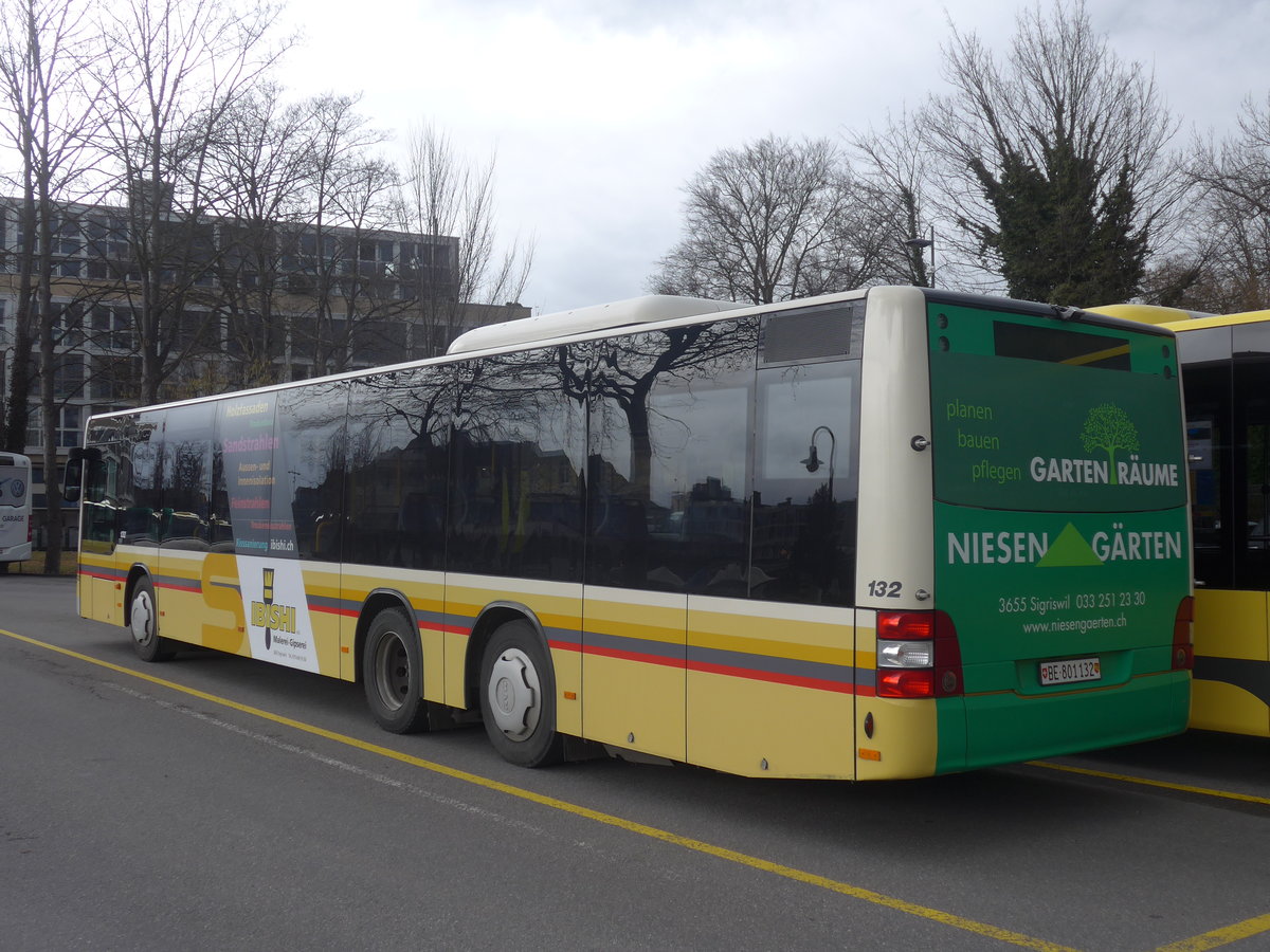 (214'106) - STI Thun - Nr. 132/BE 801'132 - MAN am 3. Februar 2020 bei der Schifflndte Thun