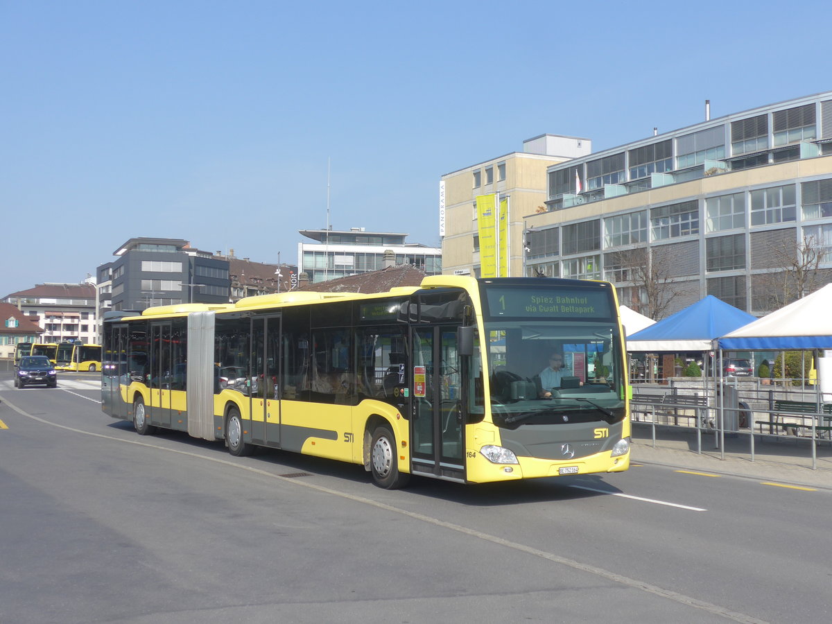 (215'641) - STI Thun - Nr. 164/BE 752'164 - Mercedes am 28. Mrz 2020 beim Bahnhof Thun