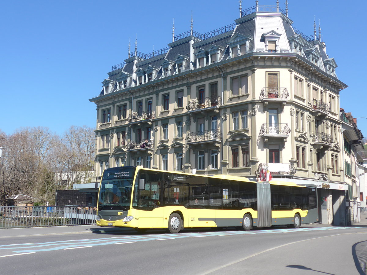 (215'772) - STI Thun - Nr. 703/BE 754'703 - Mercedes am 1. April 2020 in Thun, Allmendbrcke