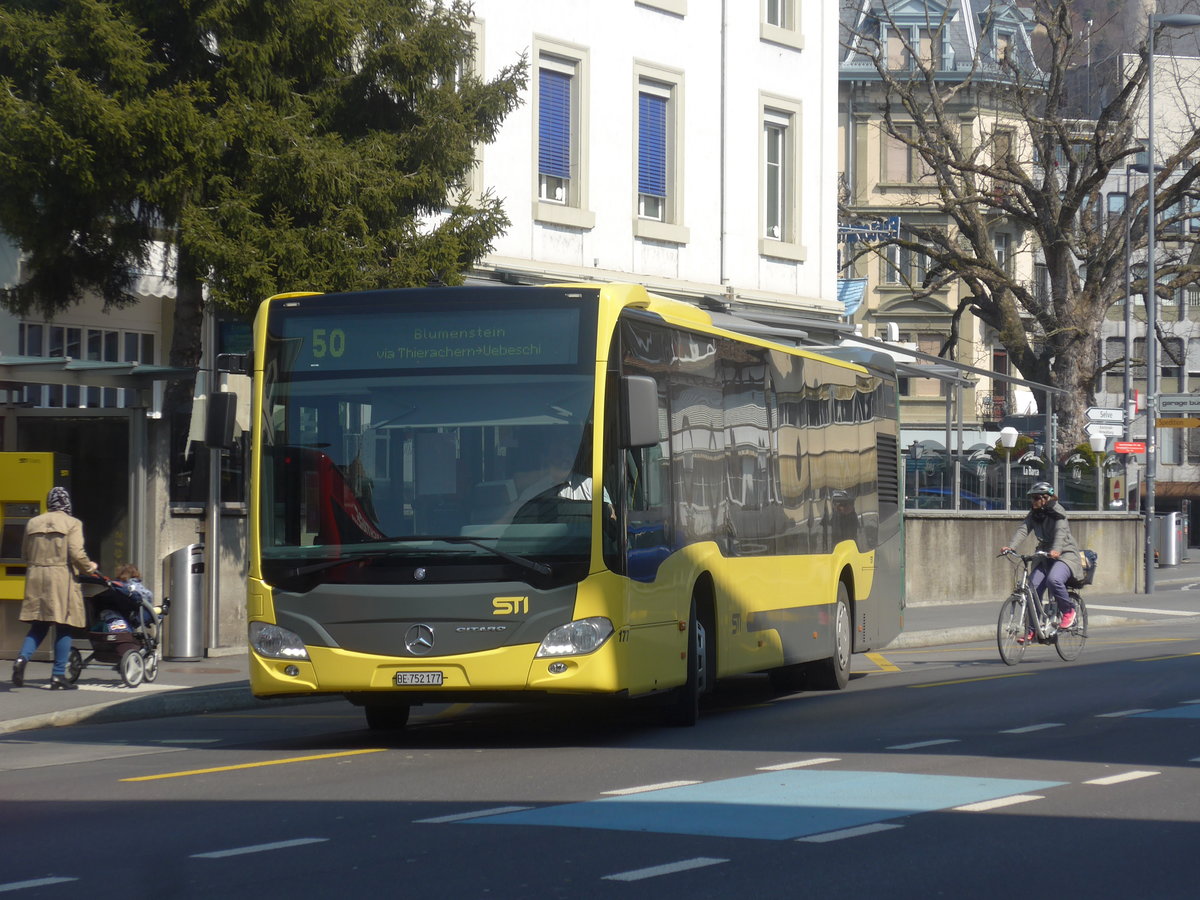 (215'802) - STI Thun - Nr. 177/BE 752'177 - Mercedes am 2. April 2020 in Thun, Guisanplatz