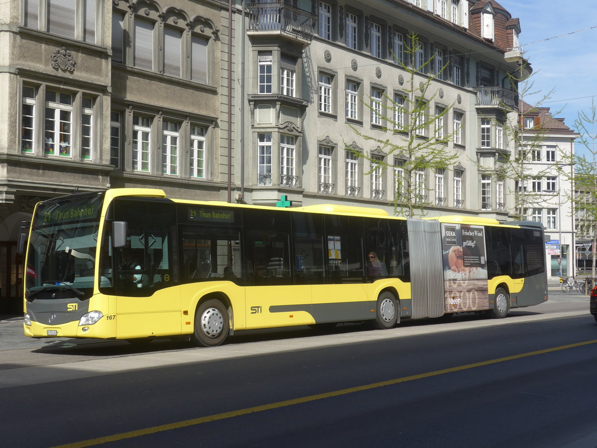 (216'112) - STI Thun - Nr. 167/BE 752'167 - Mercedes am 16. April 2020 in Thun, Bahnhofstrasse