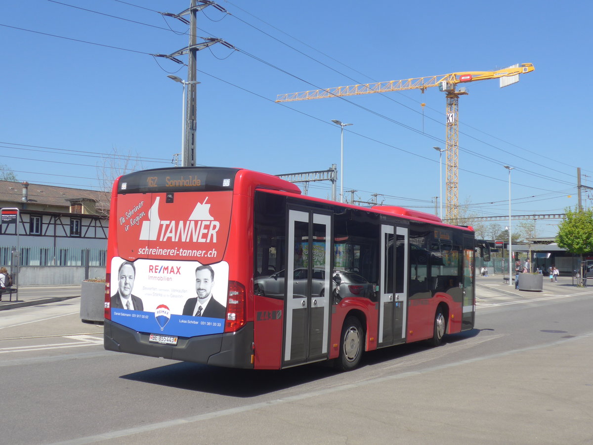 (216'347) - Bernmobil, Bern - Nr. 443/BE 855'443 - Mercedes am 22. April 2020 beim Bahnhof Mnsingen