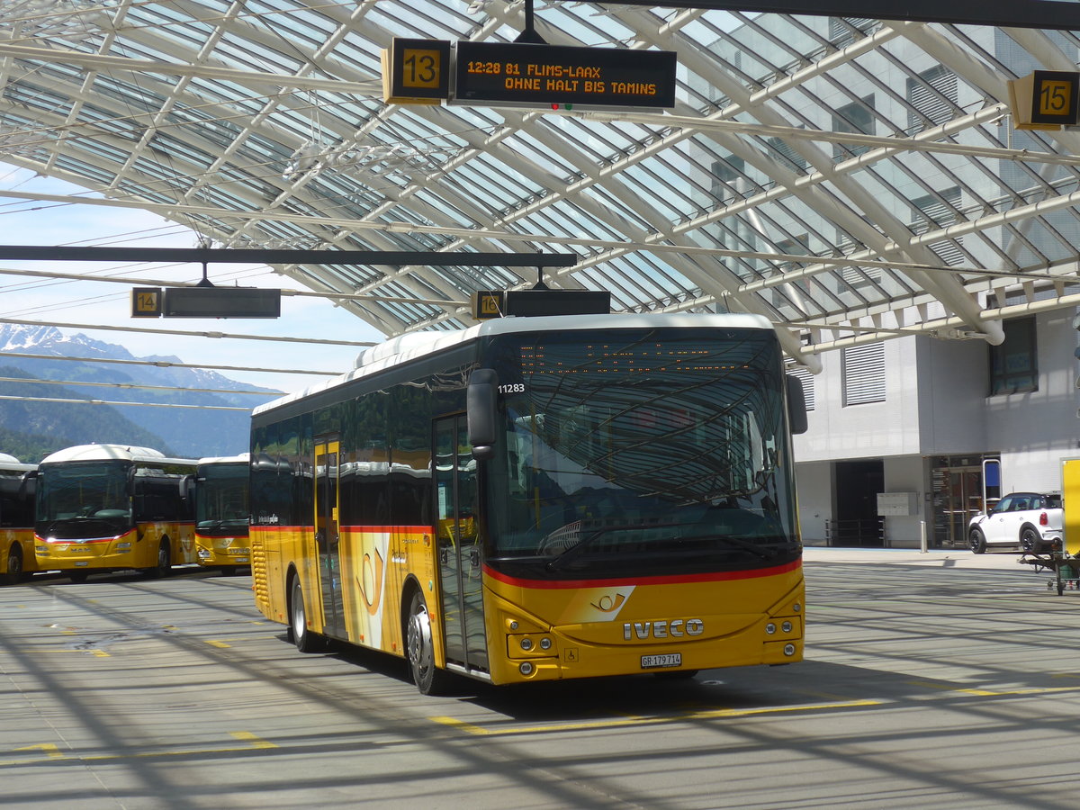 (217'204) - PostAuto Graubnden - GR 179'714 - Iveco am 23. Mai 2020 in Chur, Postautostation