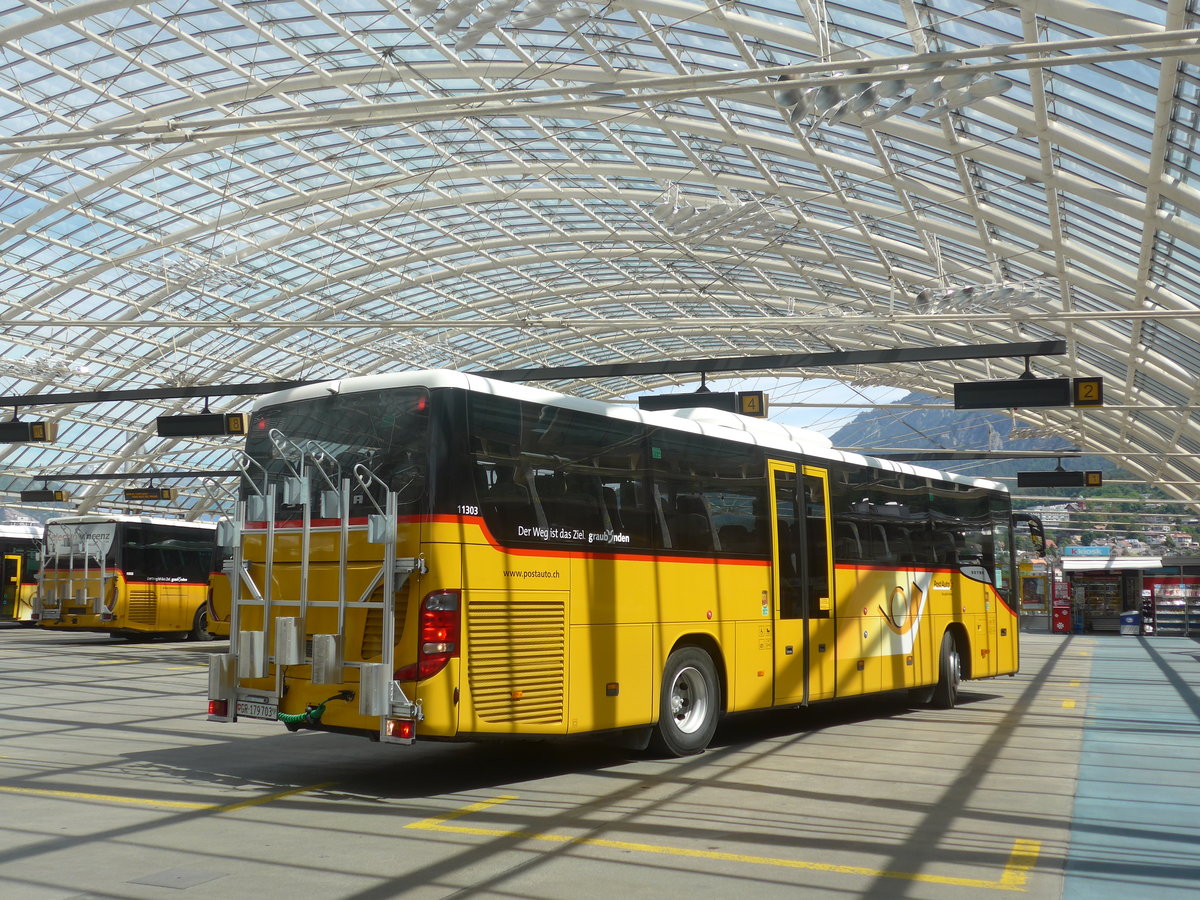 (217'218) - PostAuto Graubnden - GR 179'703 - Setra am 23. Mai 2020 in Chur, Postautostation