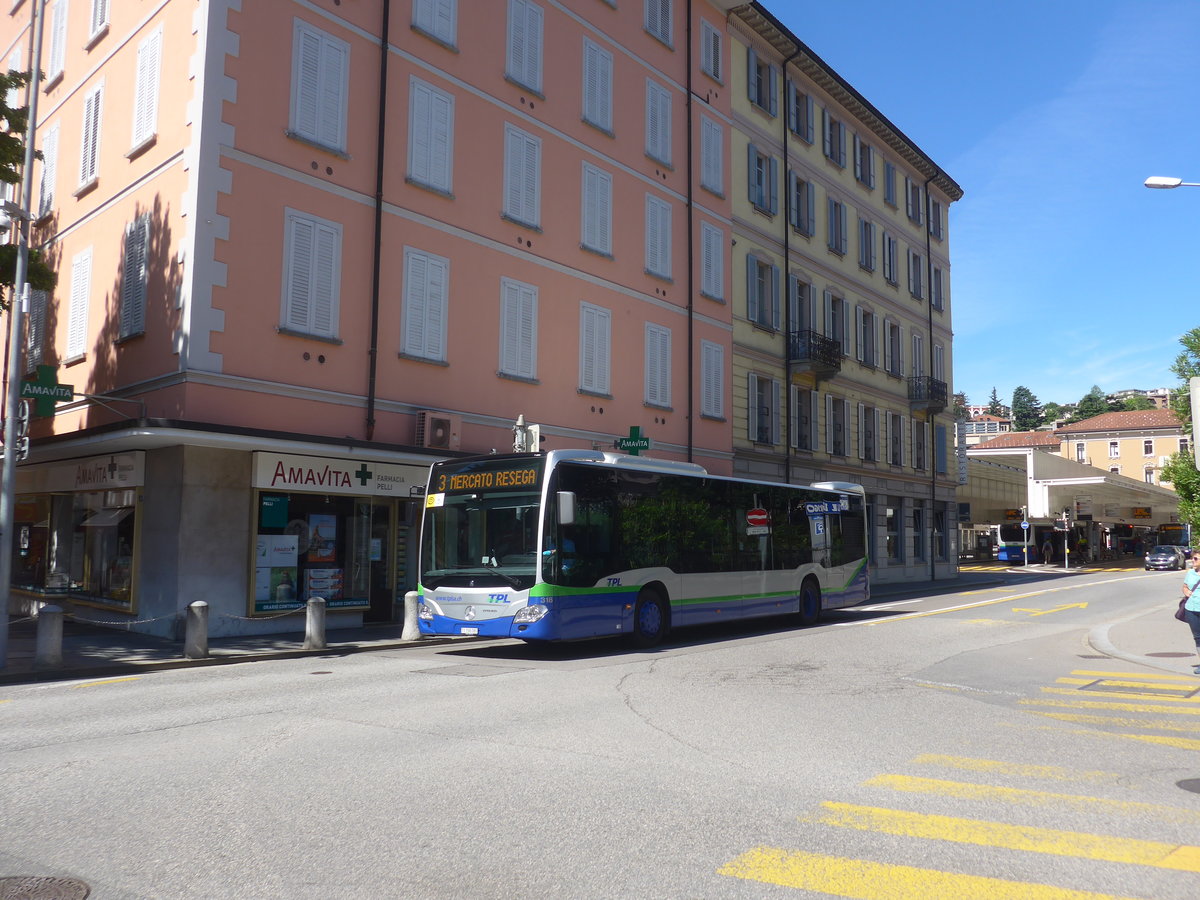 (217'281) - TPL Lugano - Nr. 318/TI 196'080 - Mercedes am 24. Mai 2020 in Lugano, Centro