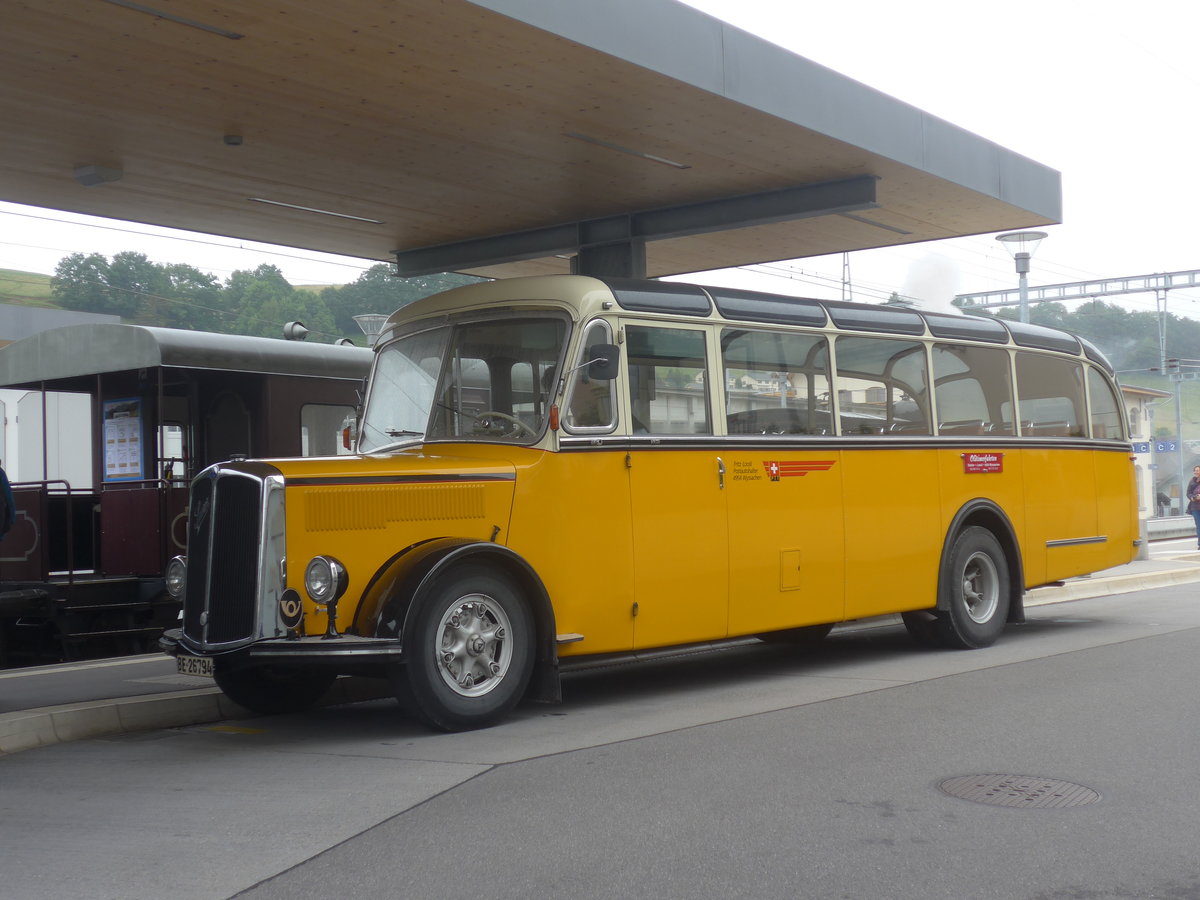 (217'946) - Loosli, Wyssachen - BE 26'794 - Saurer/R&J am 14. Juni 2020 beim Bahnhof Huttwil