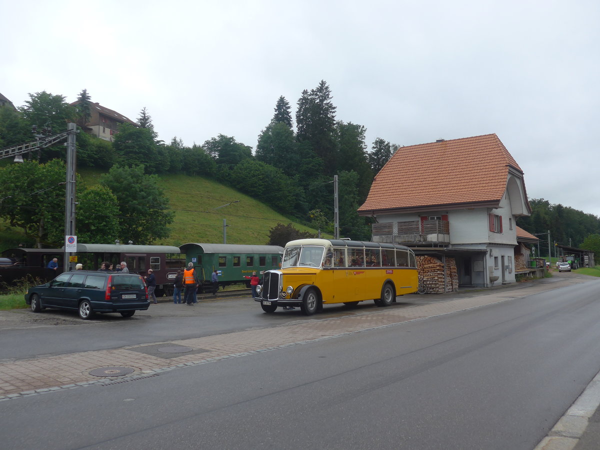 (217'988) - Loosli, Wyssachen - BE 26'794 - Saurer/R&J am 14. Juni 2020 beim Bahnhof Wasen