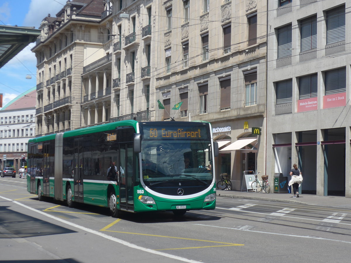 (218'226) - BVB Basel - Nr. 7053/BS 99'353 - Mercedes am 28. Juni 2020 beim Bahnhof Basel