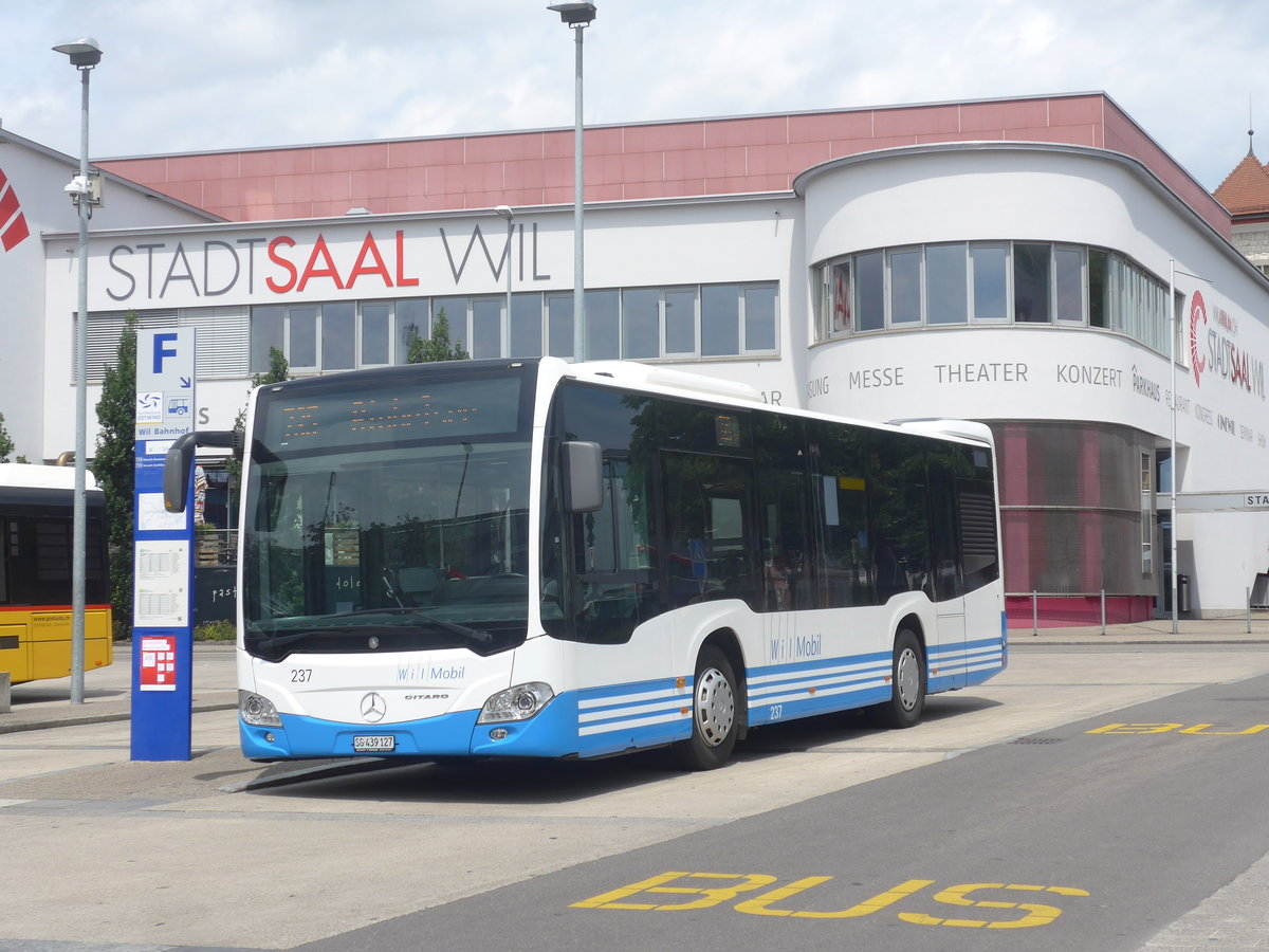 (219'114) - WilMobil, Wil - Nr. 237/SG 439'127 - Mercedes am 26. Juli 2020 beim Bahnhof Wil