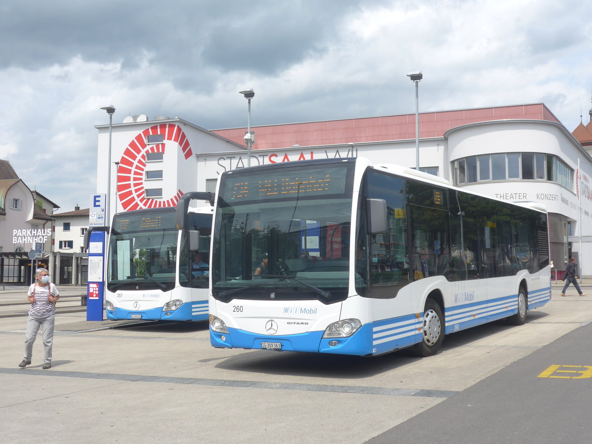 (219'118) - WilMobil, Wil - Nr. 260/SG 309'363 - Mercedes am 26. Juli 2020 beim Bahnhof Wil