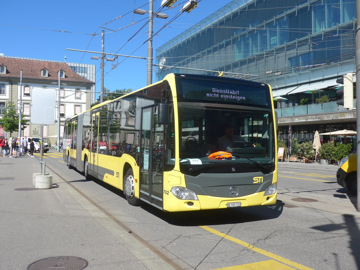 (219'188) - STI Thun - Nr. 702/BE 555'702 - Mercedes am 27. Juli 2020 beim Bahnhof Bern