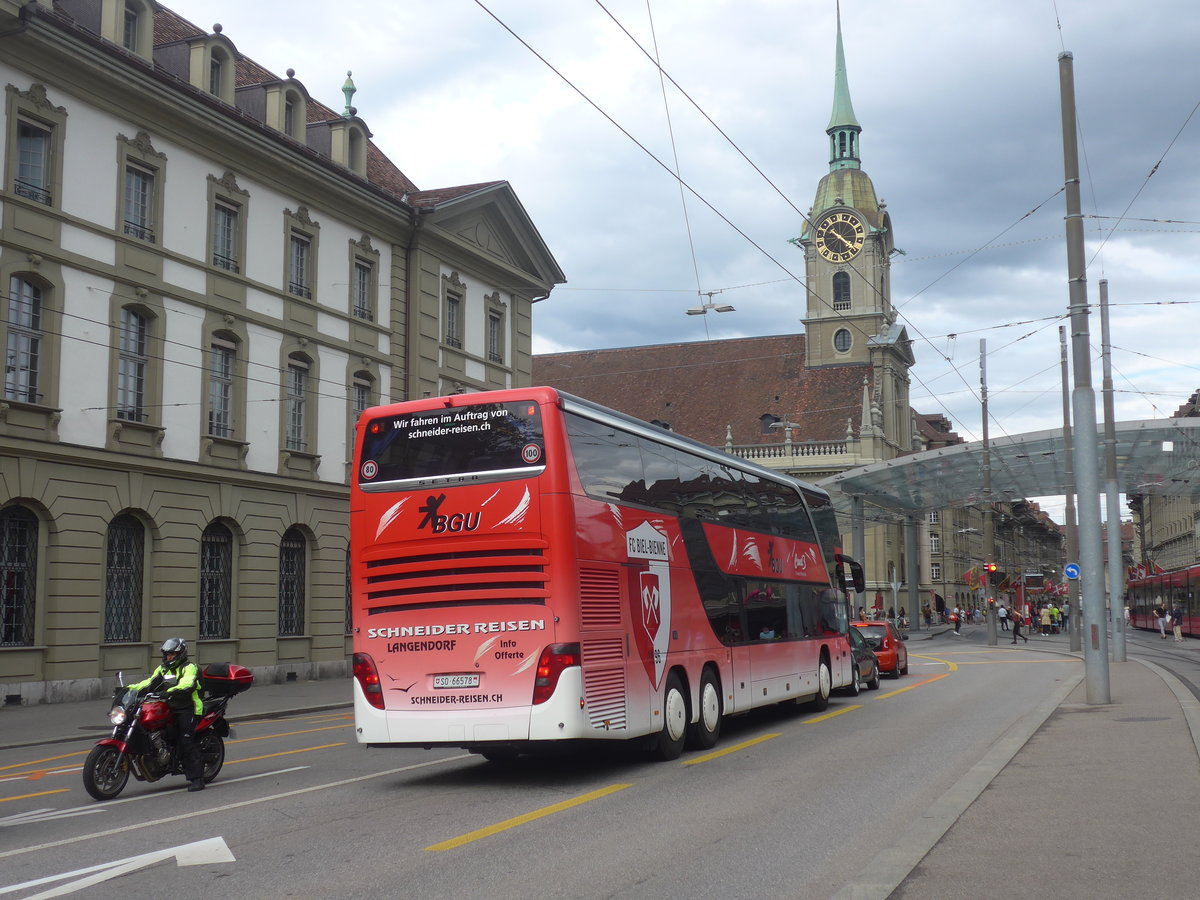 (219'424) - BGU Grenchen - Nr. 9/SO 66'578 - Setra (ex Blaguss, A-Wien) am 2. August 2020 beim Bahnhof Bern