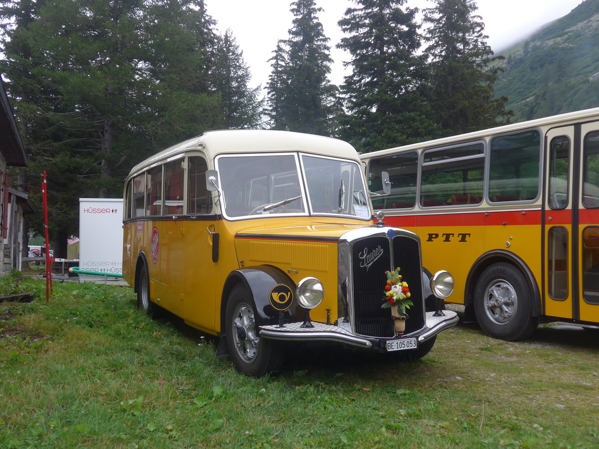 (219'902) - Blaser, Unterseen - BE 105'053 - Saurer/Tscher (ex Gessinger, Bad Ragaz) am 22. August 2020 in Gletsch, DFB