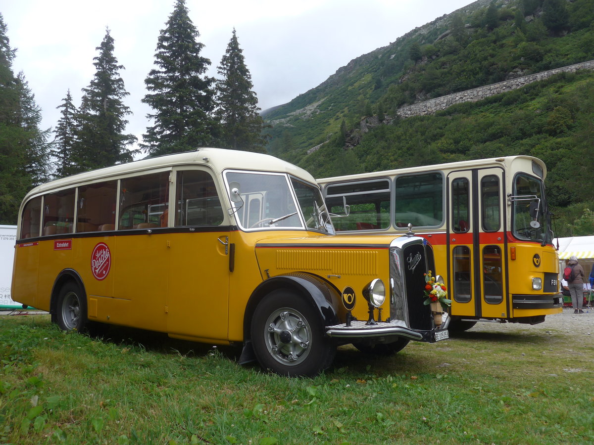 (219'911) - Blaser, Unterseen - BE 105'053 - Saurer/Tscher (ex Gessinger, Bad Ragaz) am 22. August 2020 in Gletsch, DFB