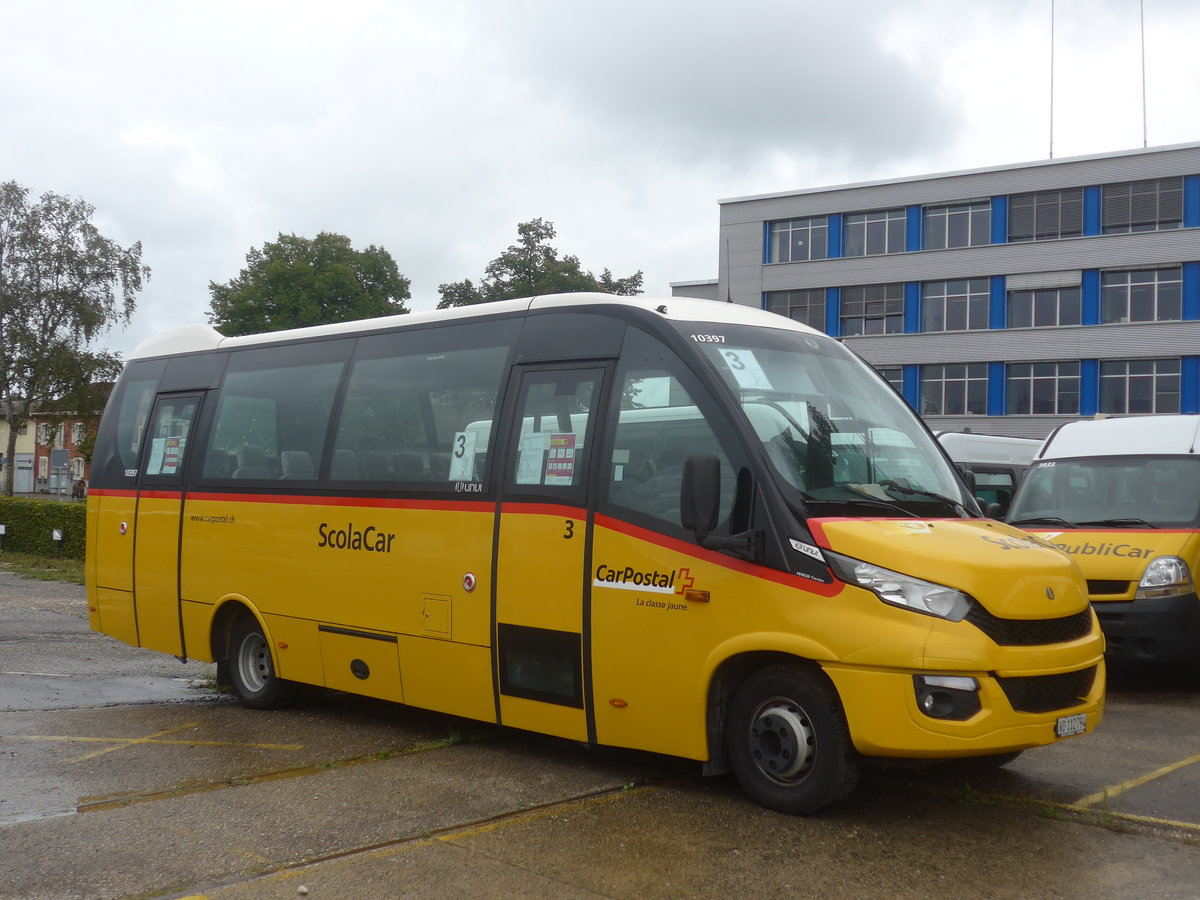 (220'290) - CarPostal Ouest - VD 112'794 - Iveco/UNVI am 30. August 2020 in Yverdon, Garage