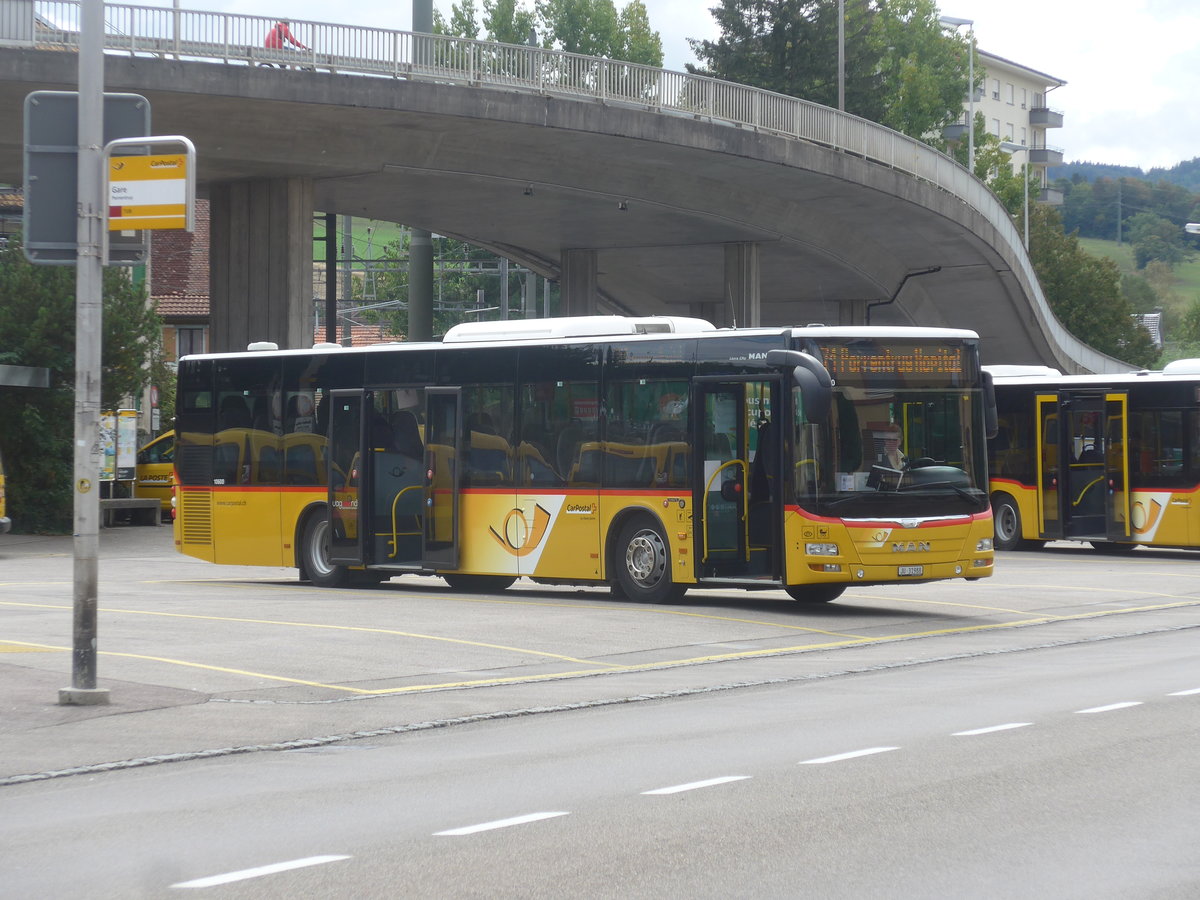 (220'372) - CarPostal Ouest - JU 31'988 - MAN am 31. August 2020 beim Bahnhof Porrentruy