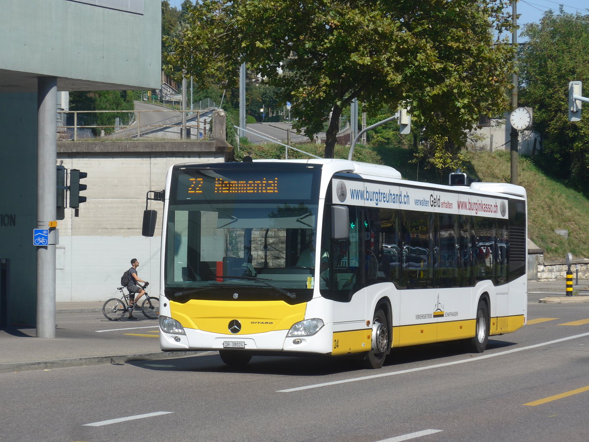 (220'641) - VBSH Schaffhausen - Nr. 24/SH 38'024 - Mercedes am 12. September 2020 beim Bahnhof Schaffhausen