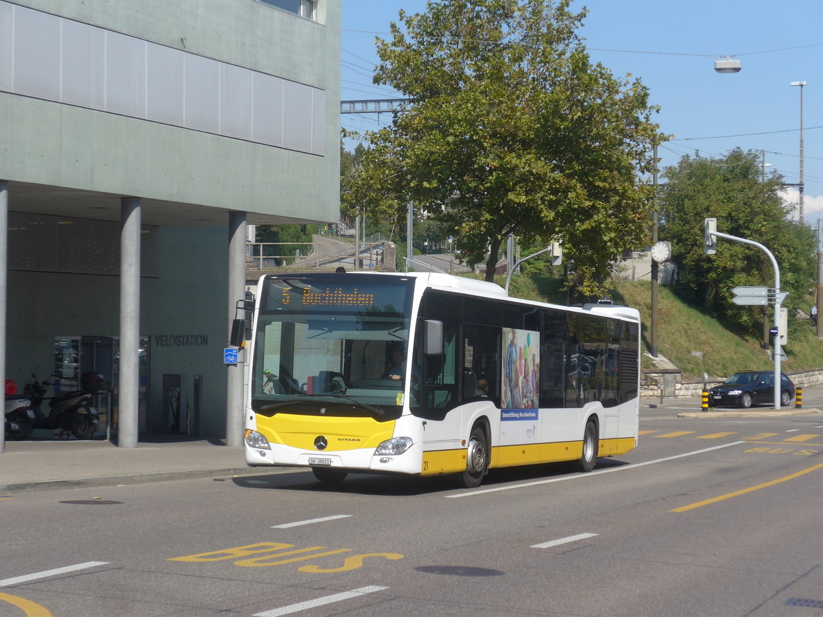 (220'648) - VBSH Schaffhausen - Nr. 21/SH 38'021 - Mercedes am 12. September 2020 beim Bahnhof Schaffhausen