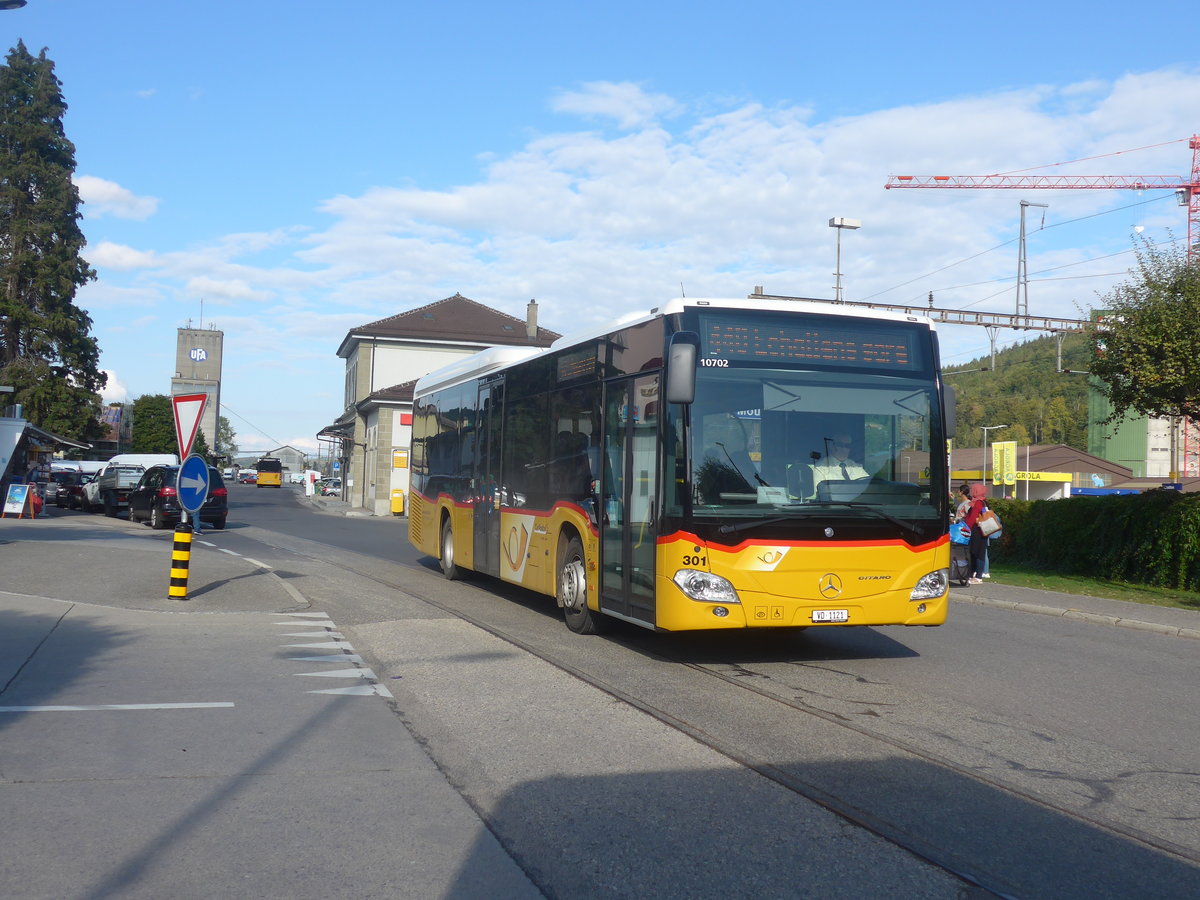 (221'139) - Faucherre, Moudon - Nr. 301/VD 1121 - Mercedes am 23. September 2020 beim Bahnhof Moudon