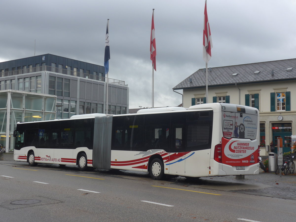 (221'330) - ARAG Ruswil - Nr. 39/LU 15'541 - Mercedes am 25. September 2020 beim Bahnhof Zofingen