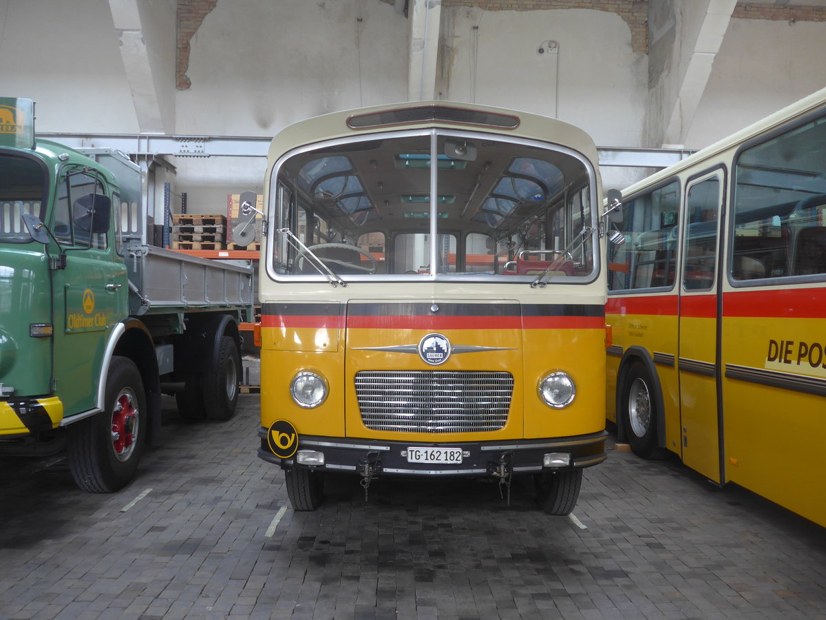 (222'281) - Oldtimer Club Saurer, Arbon - Nr. 10/TG 162'182 - Saurer/R&J (ex Geiger, Adelboden Nr. 10) am 21. Oktober 2020 in Arbon, Saurermuseum Depot