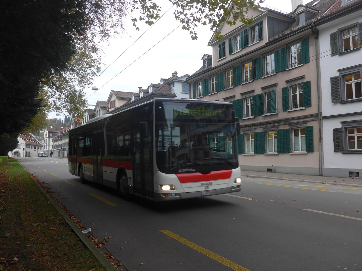 (222'312) - St. Gallerbus, St. Gallen - Nr. 258/SG 198'258 - MAN am 21. Oktober 2020 in St. Gallen, Theater