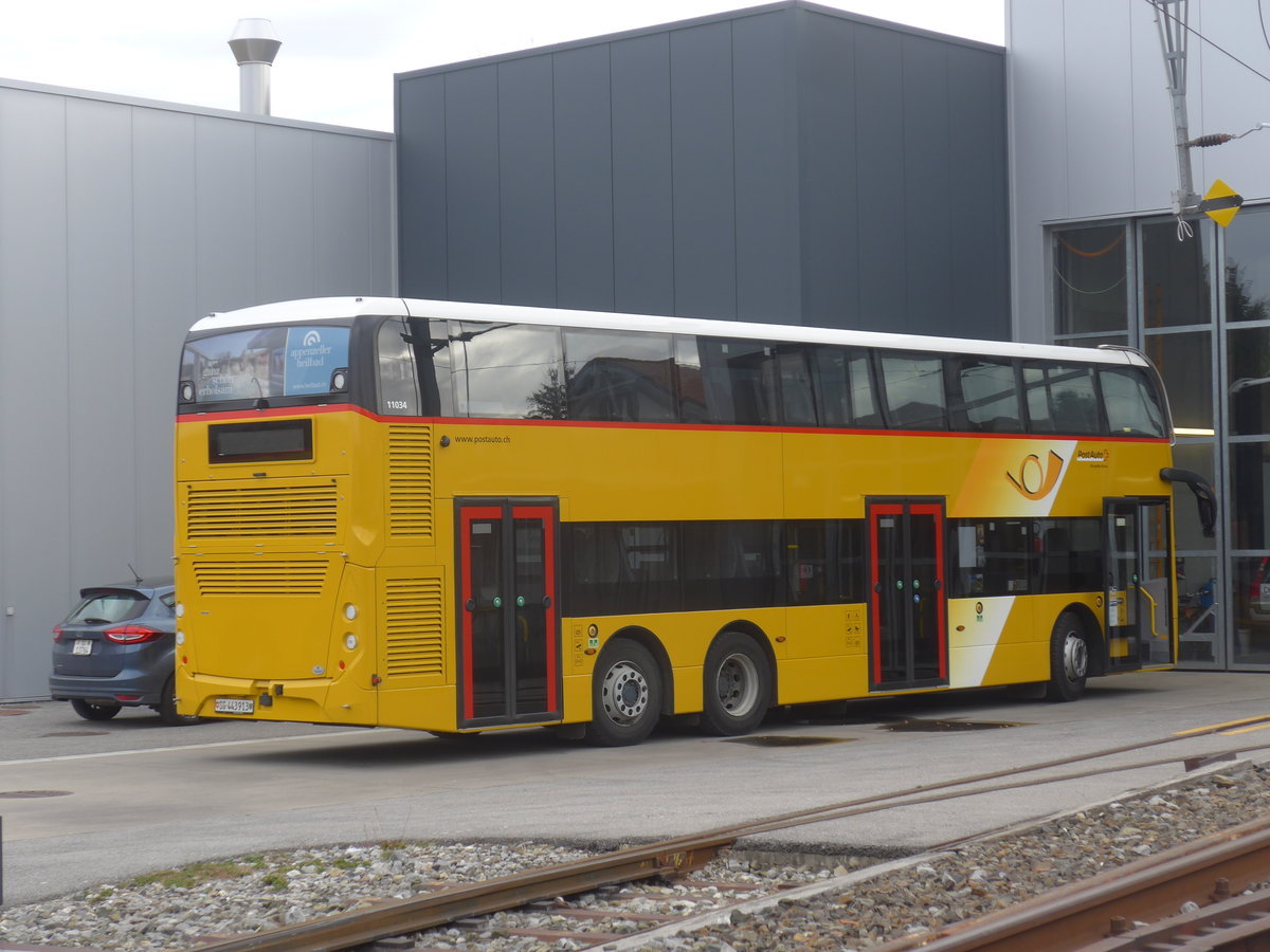 (222'320) - PostAuto Ostschweiz - SG 443'913 - Alexander Dennis am 21. Oktober 2020 in Heiden, Depot RHB