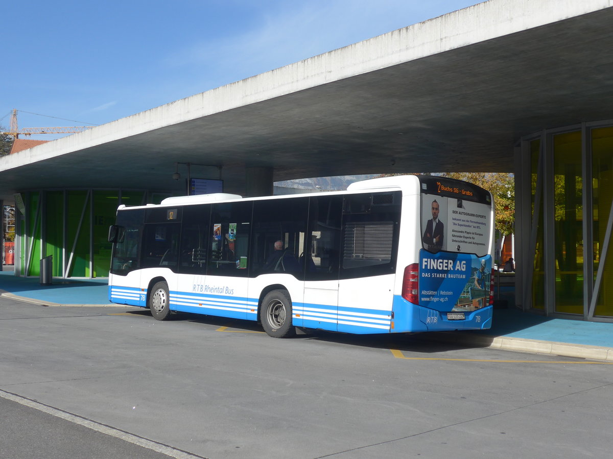 (222'413) - Aus der Schweiz: RTB Altsttten - Nr. 78/SG 138'232 - Mercedes am 22. Oktober 2020 beim Bahnhof Schaan