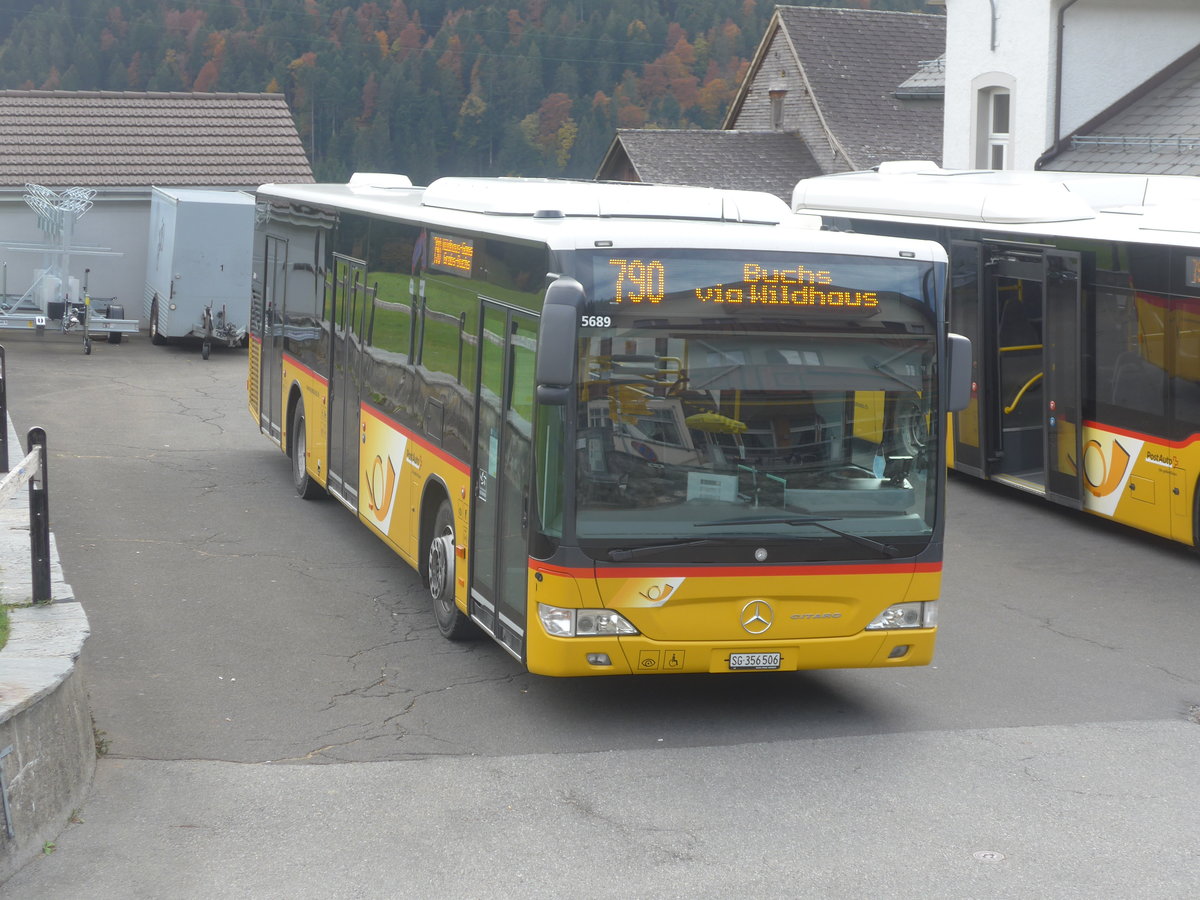 (222'431) - PostAuto Ostschweiz - SG 356'506 - Mercedes (ex Schmidt, Oberbren) am 22. Oktober 2020 in Wildhaus, Dorf