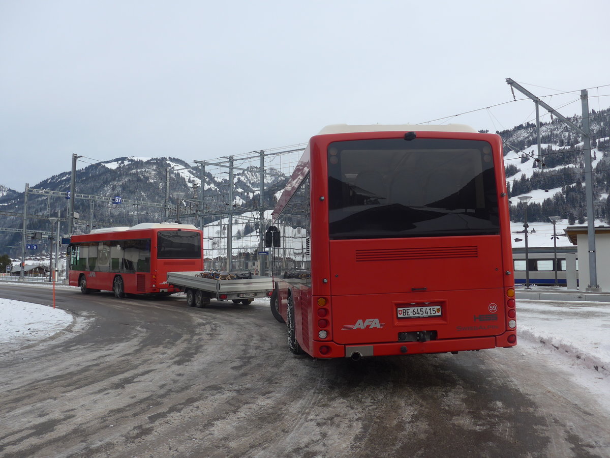 (223'141) - AFA Adelboden - Nr. 59/BE 645'415 - Scania/Hess am 27. Dezember 2020 beim Bahnhof Zweisimmen