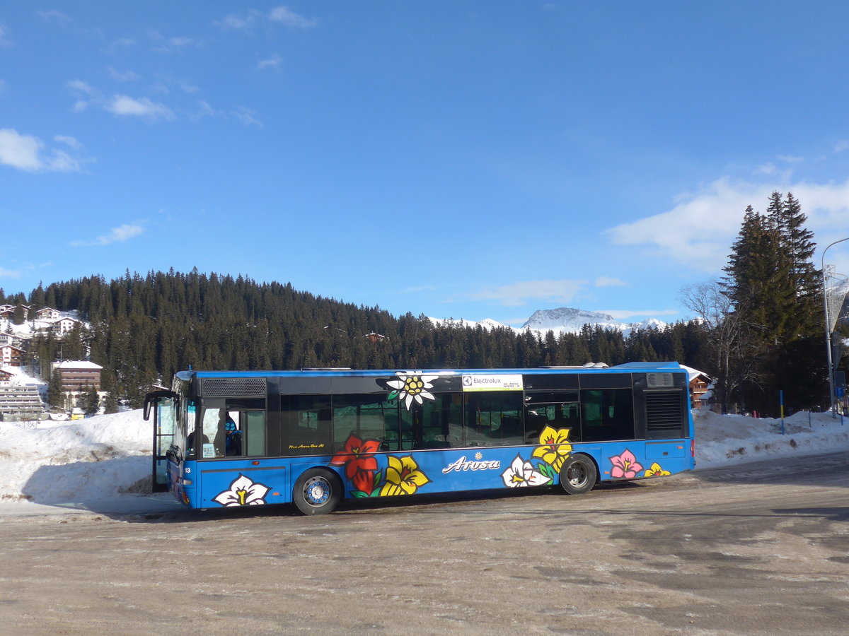 (223'231) - Pfosi, Arosa - Nr. 13/GR 180'118 - Neoplan (ex Nr. 8) am 2. Januar 2021 in Arosa, Post