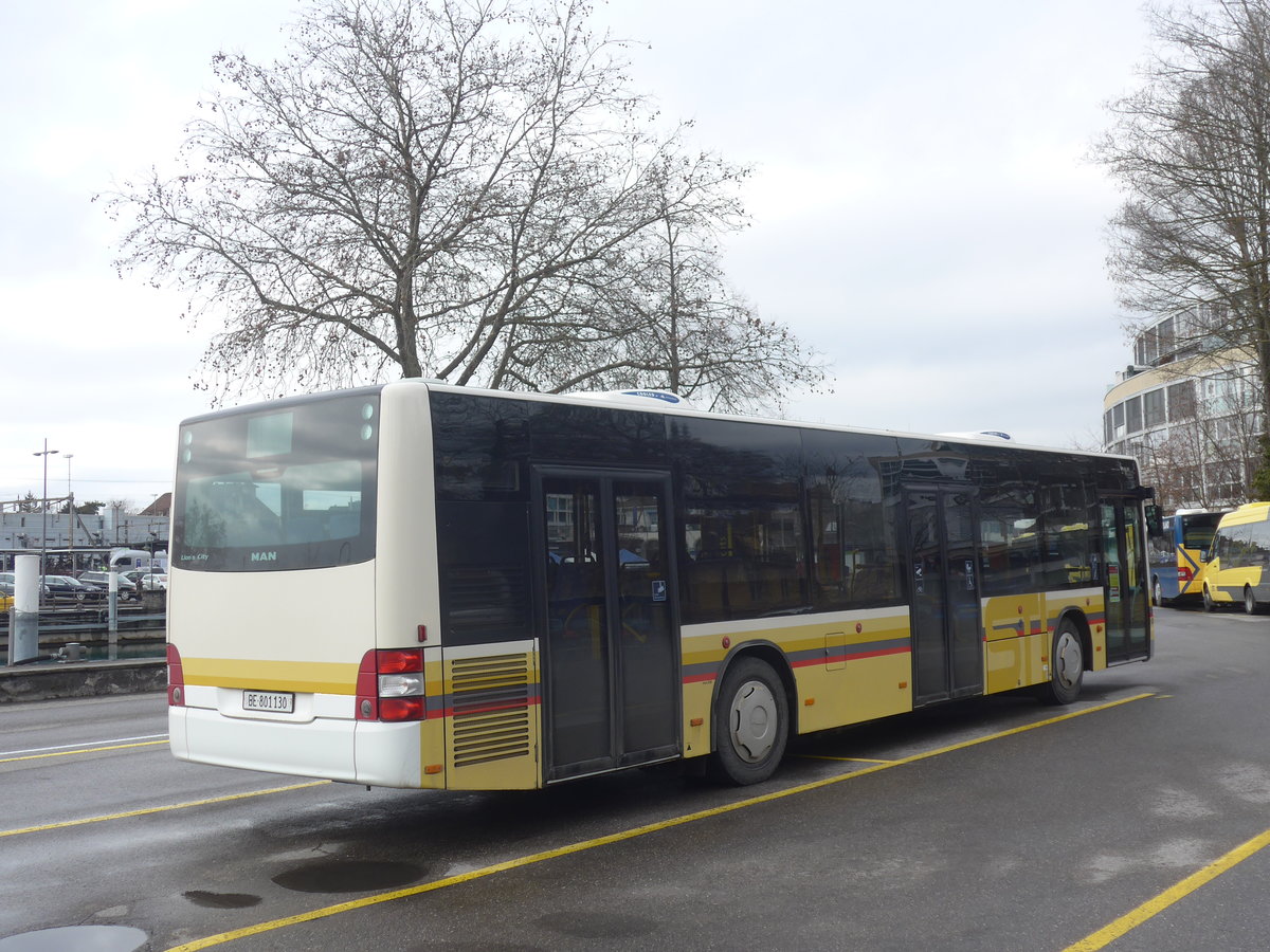 (223'471) - STI Thun - Nr. 130/BE 801'130 - MAN am 9. Februar 2021 bei der Schifflndte Thun