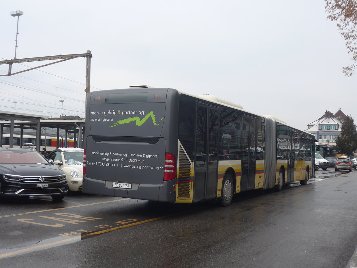 (223'475) - STI Thun - Nr. 136/BE 801'136 - Mercedes am 11. Februar 2021 in Thun, CarTerminal