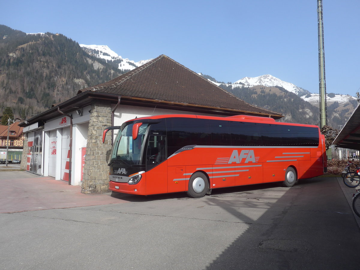 (223'718) - AFA Adelboden - Nr. 25/BE 26'706 - Setra am 23. Februar 2021 beim Bahnhof Frutigen