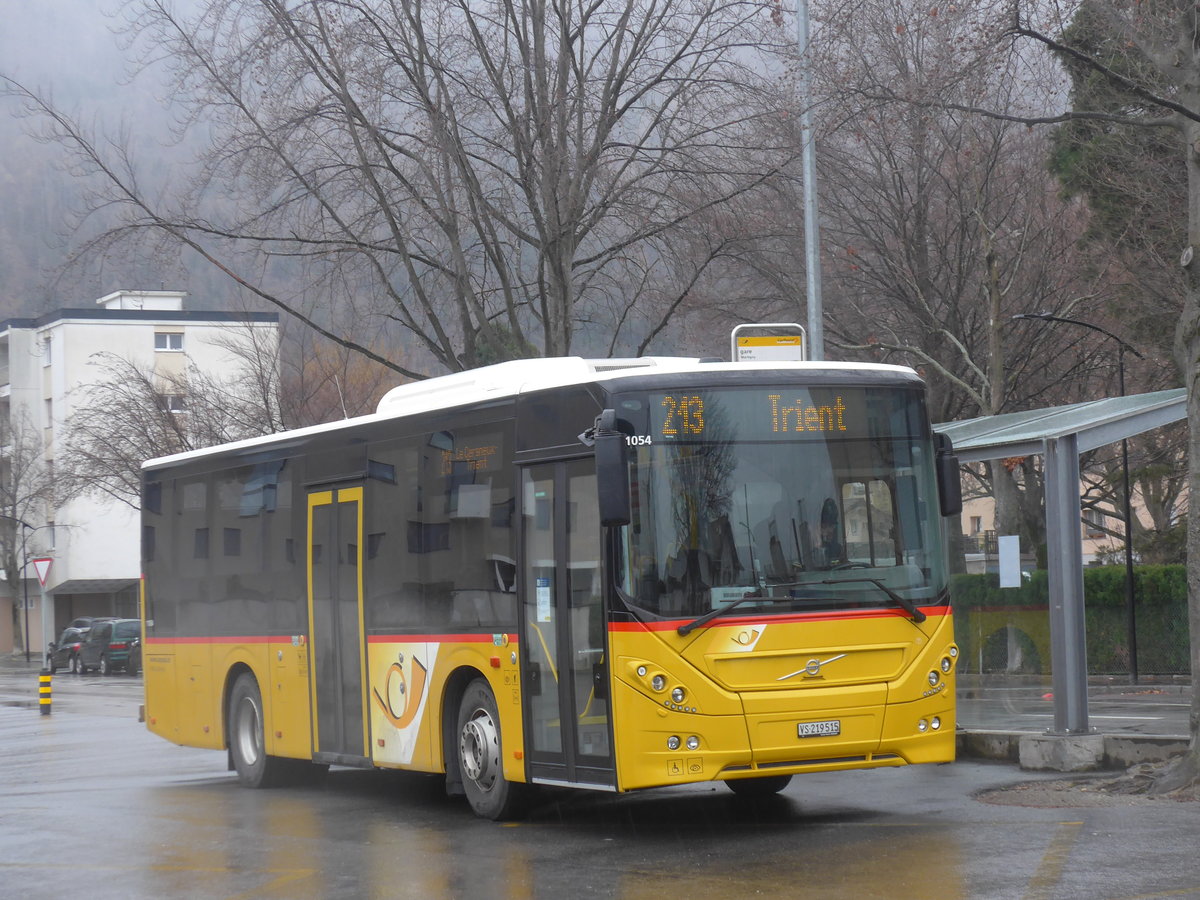 (224'223) - TMR Martigny - Nr. 130/VS 219'515 - Volvo am 14. Mrz 2021 beim Bahnhof Martigny