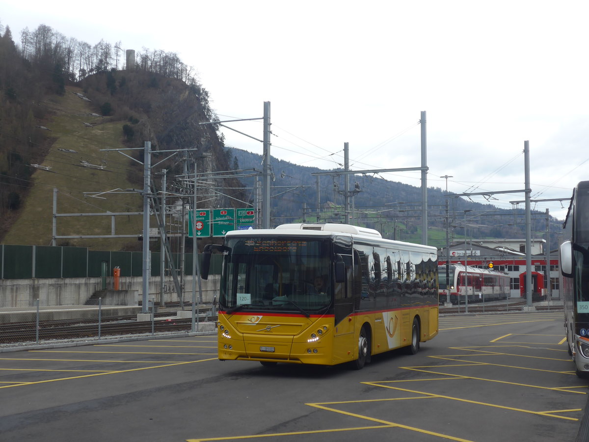 (224'445) - Marchetti, Airolo - TI 191'022 - Volvo am 27. Mrz 2021 beim Bahnhof Stansstad