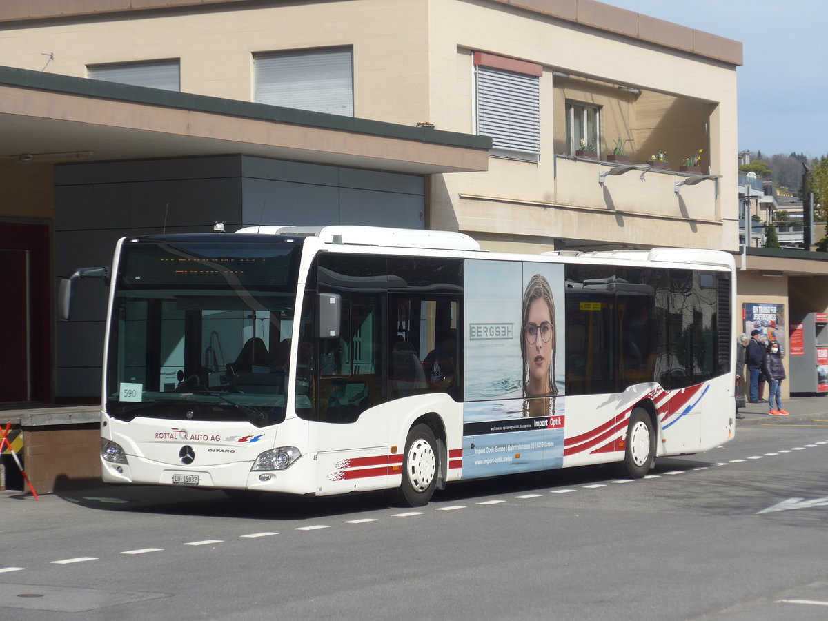 (224'818) - ARAG Ruswil - Nr. 46/LU 15'032 - Mercedes am 5. April 2021 beim Bahnhof Hergiswil 