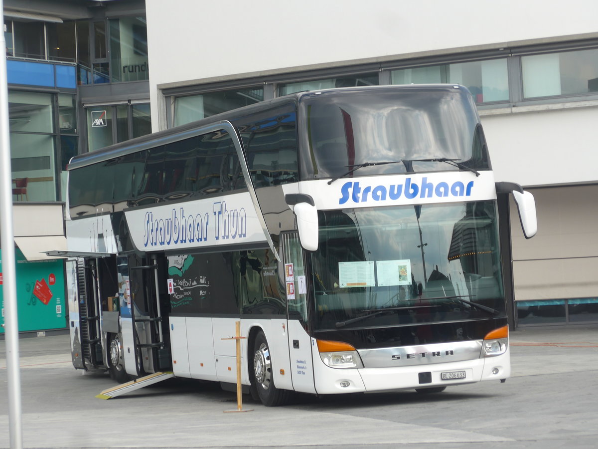 (224'992) - Straubhaar, Thun - Nr. 3/BE 206'633 - Setra am 15. April 2021 in Thun, Aarefeldplatz